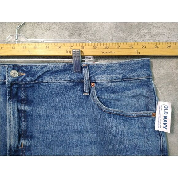 Old Navy Jeans Women 26 Blue Denim Curvy OG Straight High Rise Ankle Stretch - Picture 3 of 11